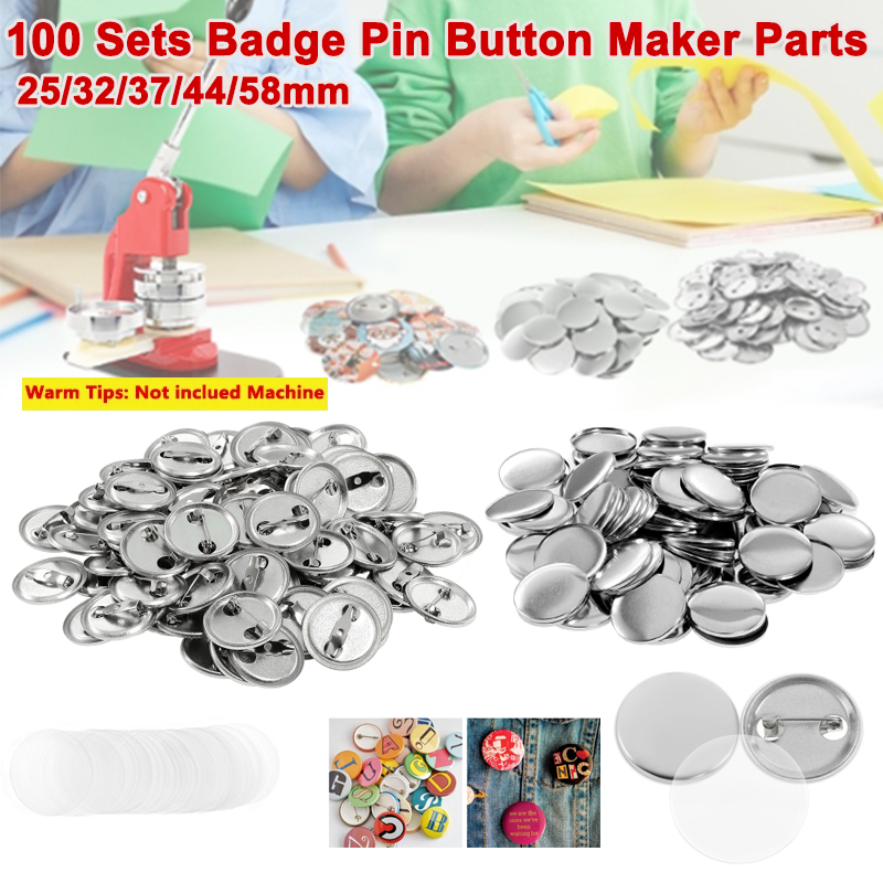Button Badge Blank - 100 Set Distintivo Vuoto Spille Pulsante